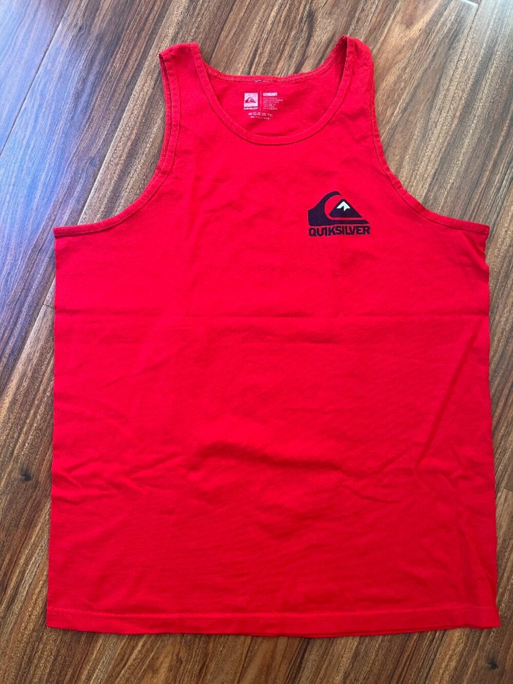EUC Quiksilver 100% Cotton Red Tank Top XL